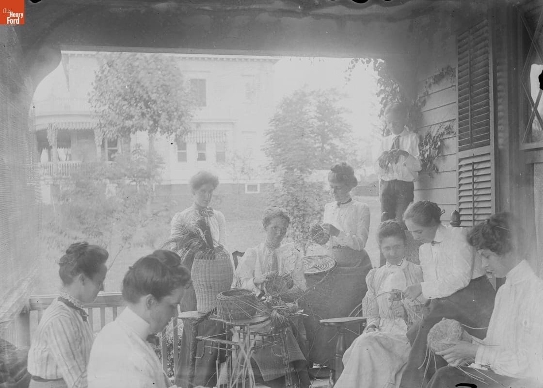 Women Basket Weaving, 1890-1915