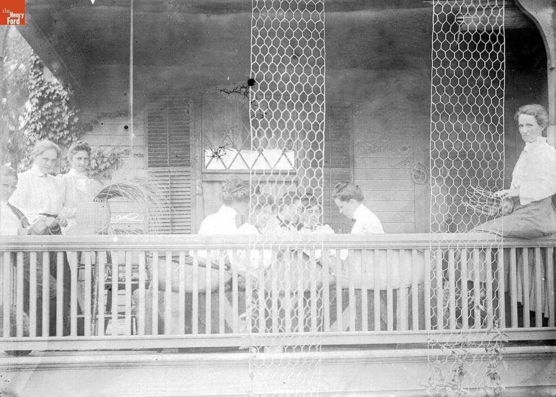 Women Basket Weaving, 1890-1915