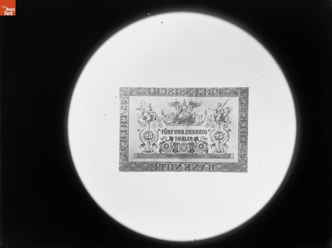 Photomicrograph of Prussian Bank Note, 1890-1915
