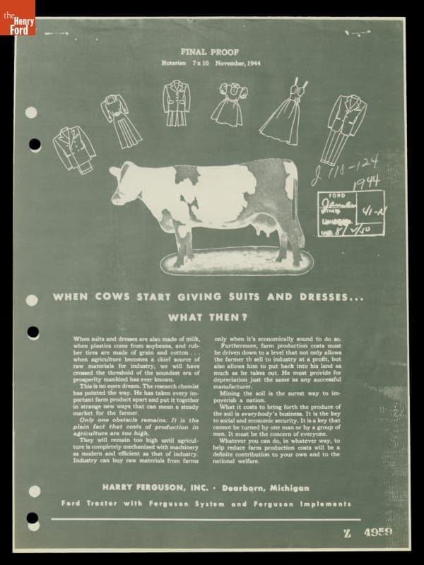 Advertisement for Ford-Ferguson Tractors, 1944