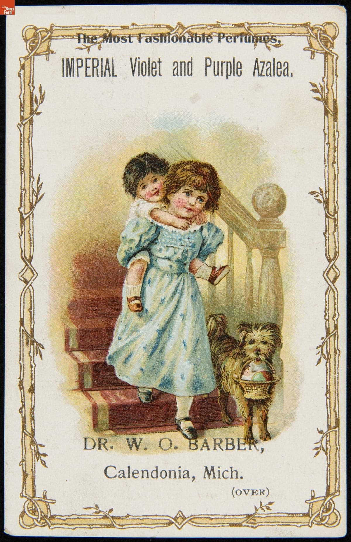 Trade Card for Imperial Violet and Purple Azalea Perfume, Imperial Crown Perfumery Co., 1880-1900