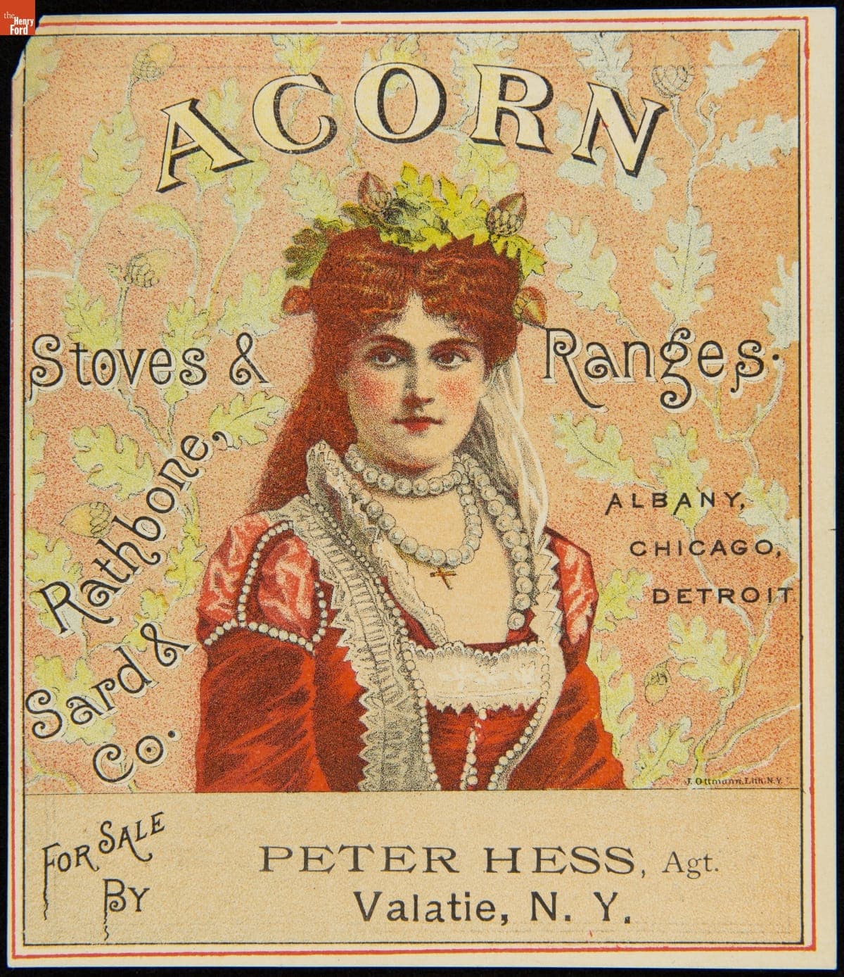 Trade Card for Acron Stoves and Ranges, Rathbone, Sard & Company, 1880-1890
