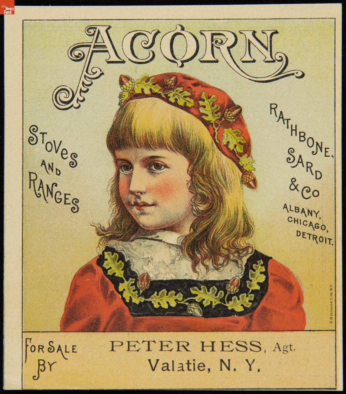 Trade Card for Acron Stoves and Ranges, Rathbone, Sard & Company, 1880-1890