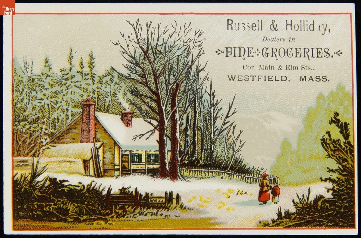 Trade Card for Russell & Holliday, Grocer, 1880-1890
