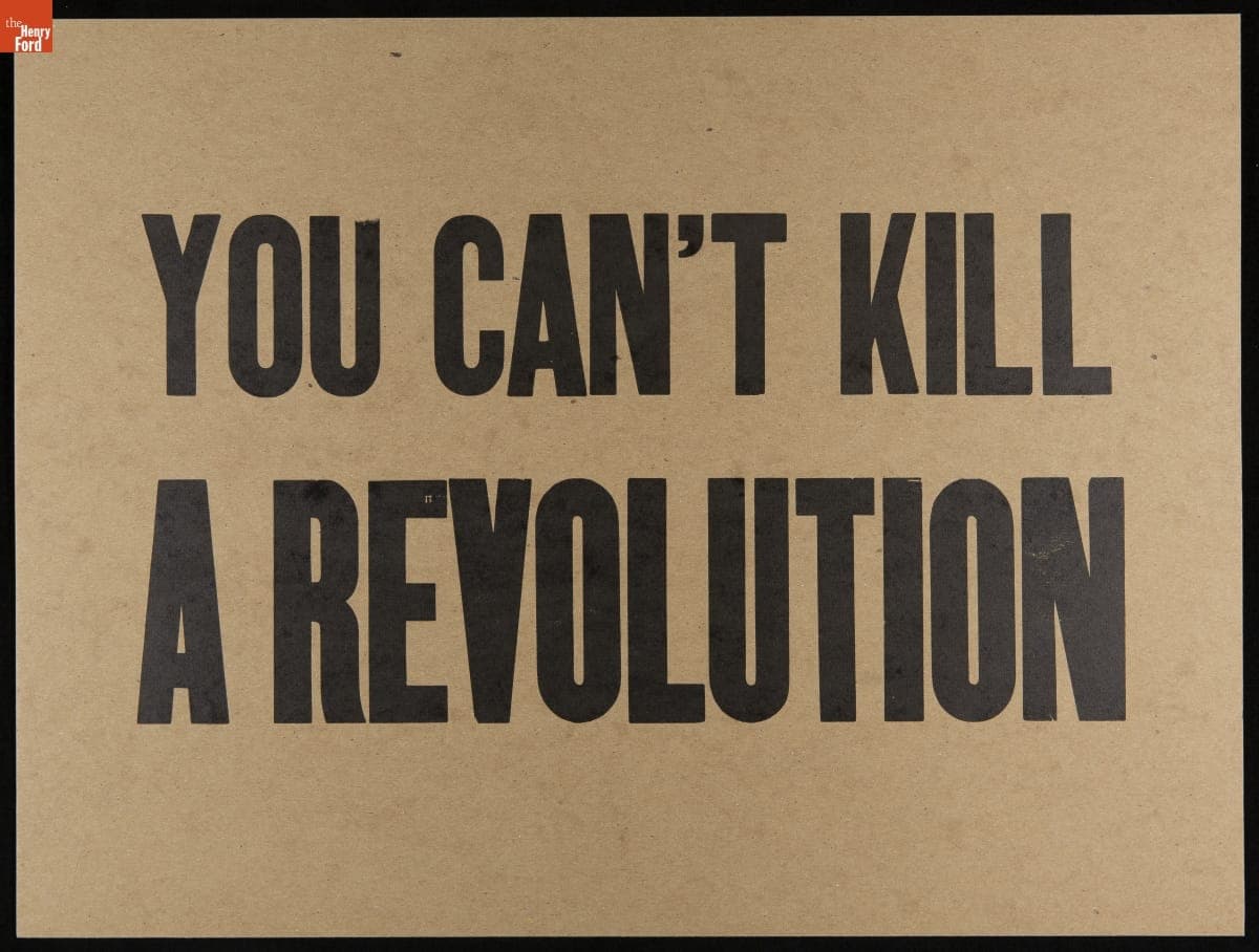 Protest Poster, "You Can't Kill a Revolution," 2020