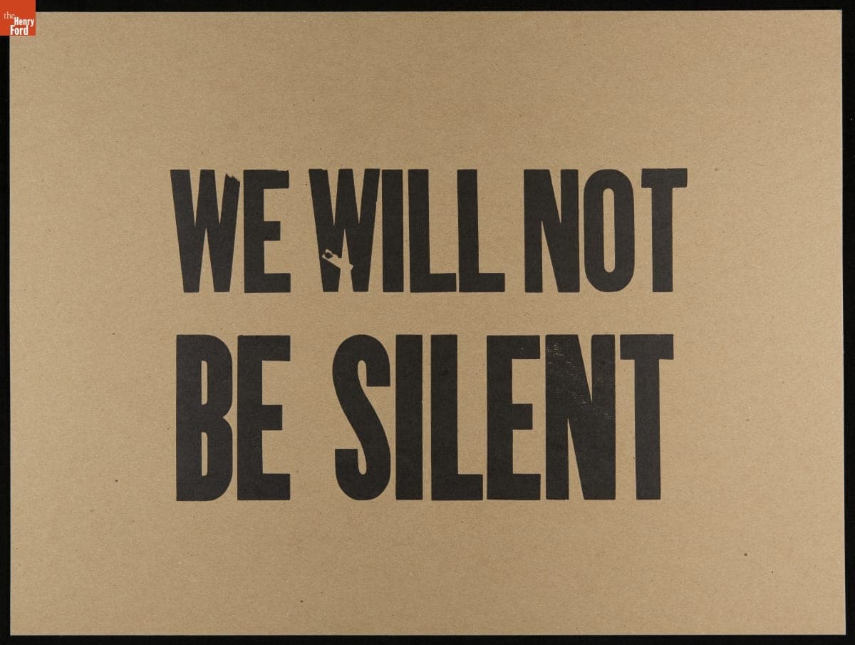 Protest Poster, "We Will Not Be Silent," 2020