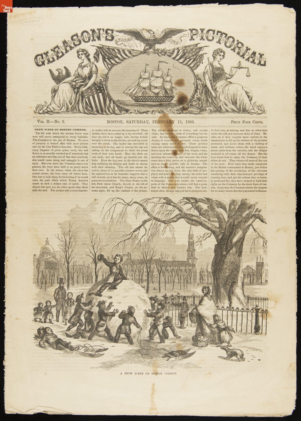 Gleason's Pictorial, Vol. 2, No. 6, February 11, 1860