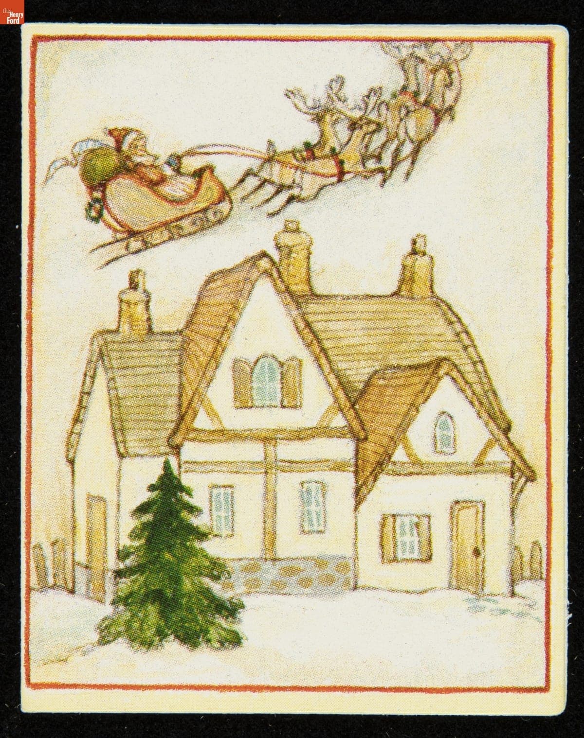 Hallmark Santa's Sleigh Gift Tag, 1977-1982