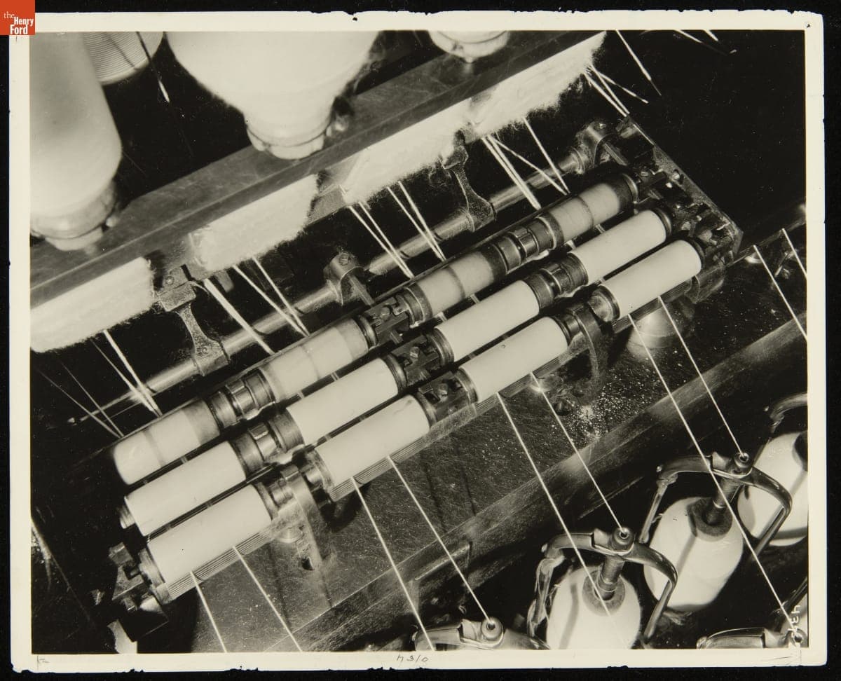 Drawing Process of Cotton Fibers, circa 1935