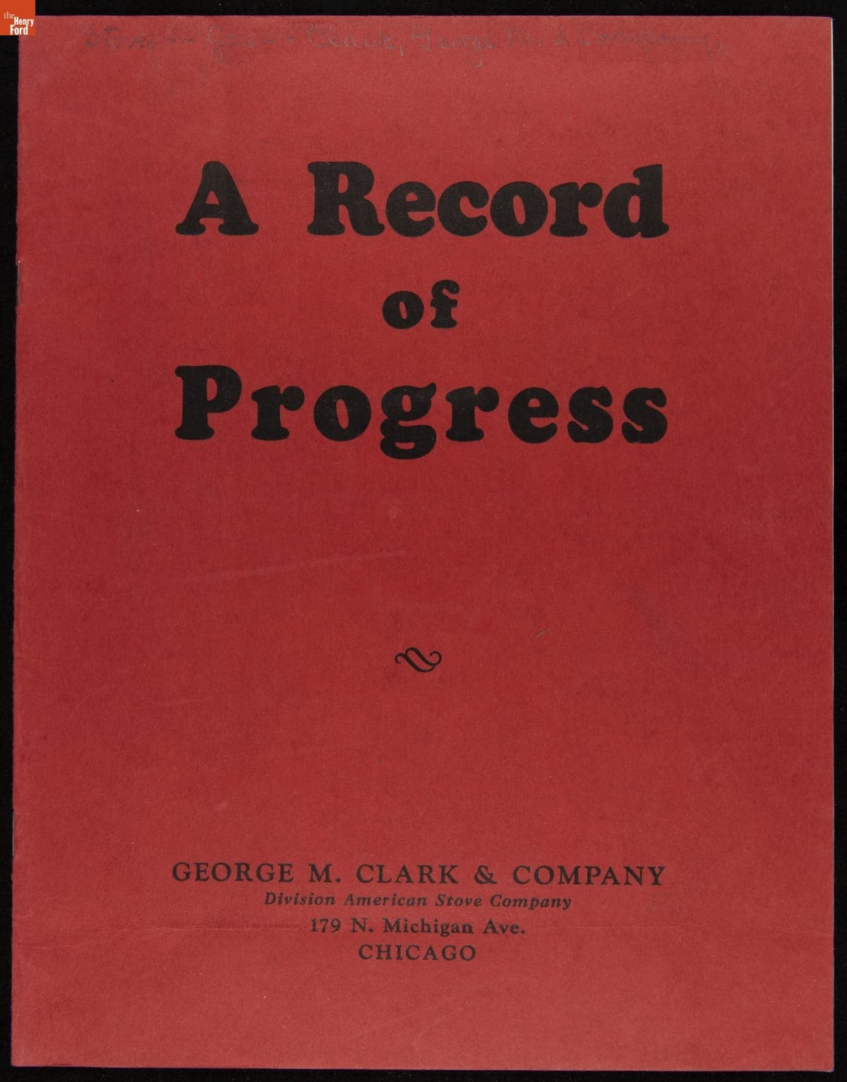 American Stove Company Catalog, "A Record of Progress," 1928