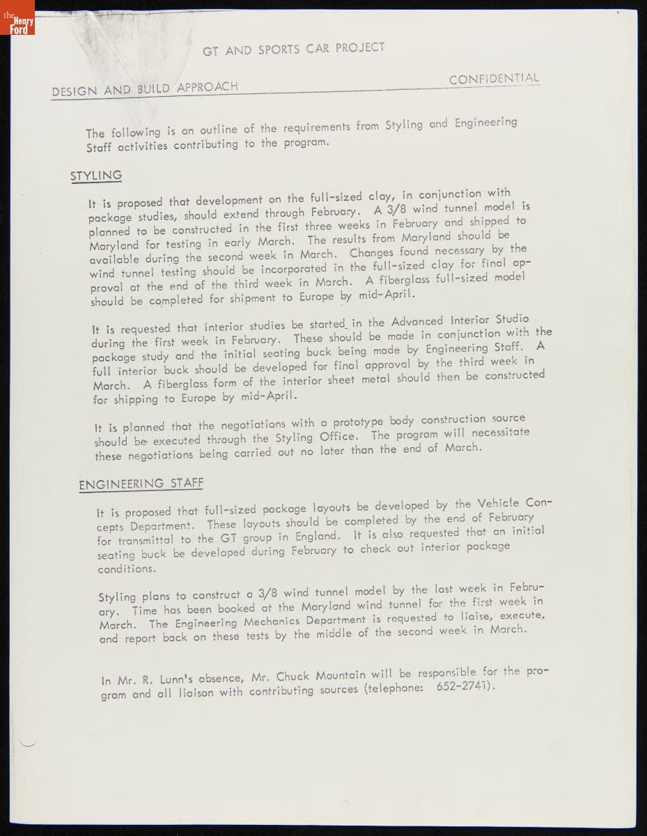 GT and Sports Car Project, 1964-1965