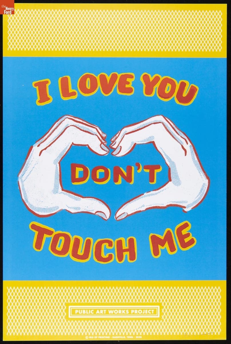 Public Service Poster, "I Love You: Don't Touch Me," 2020