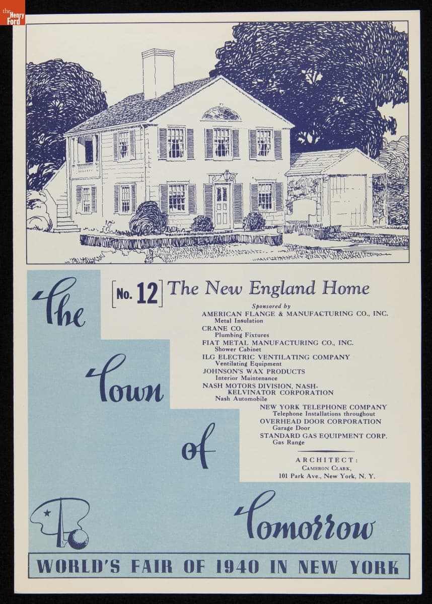 "The New England Home," House No. 12, Town of Tomorrow Village, New York World's Fair, 1940