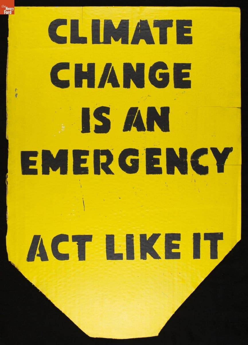 Poster for the Detroit Climate Strike, "Climate Change is an Emergency: Act Like It," September 20, 2019