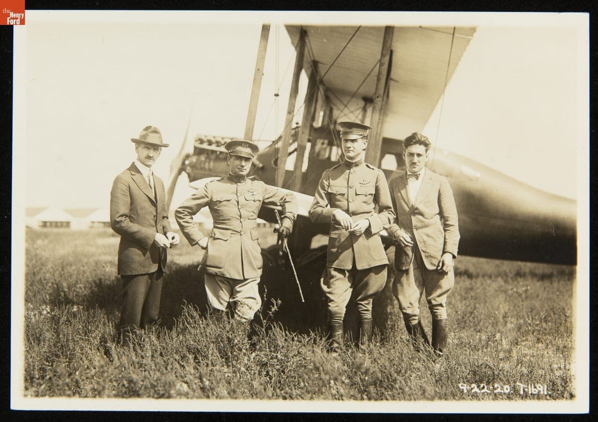 Glenn Curtiss and General Billy Mitchell with a Curtiss "Eagle," September 22, 1920