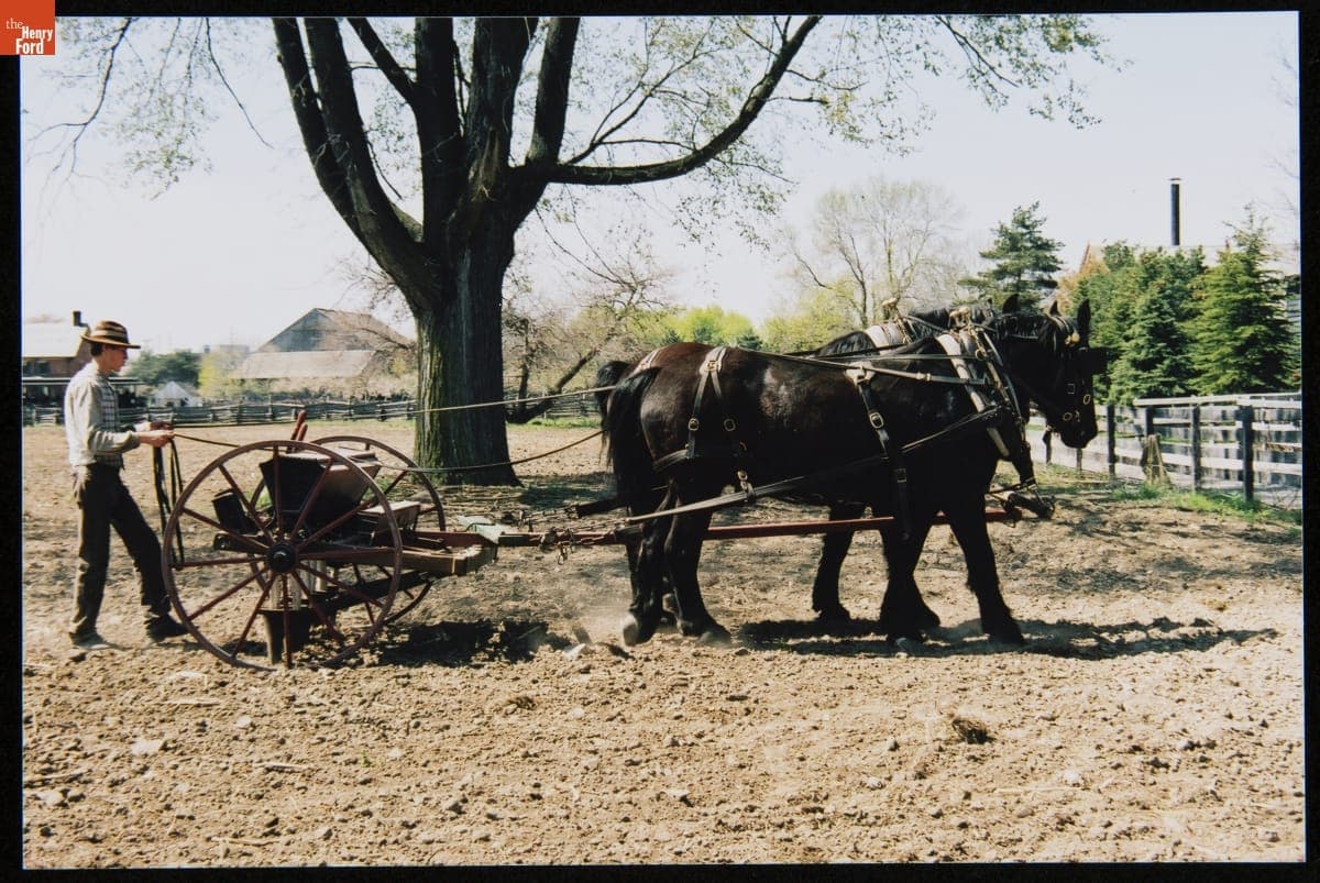 Bickford & Huffman Grain Drill at Firestone Farm in Greenfield Village, May 2005