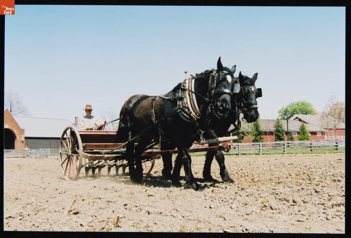 Bickford & Huffman Grain Drill at Firestone Farm in Greenfield Village, May 2005