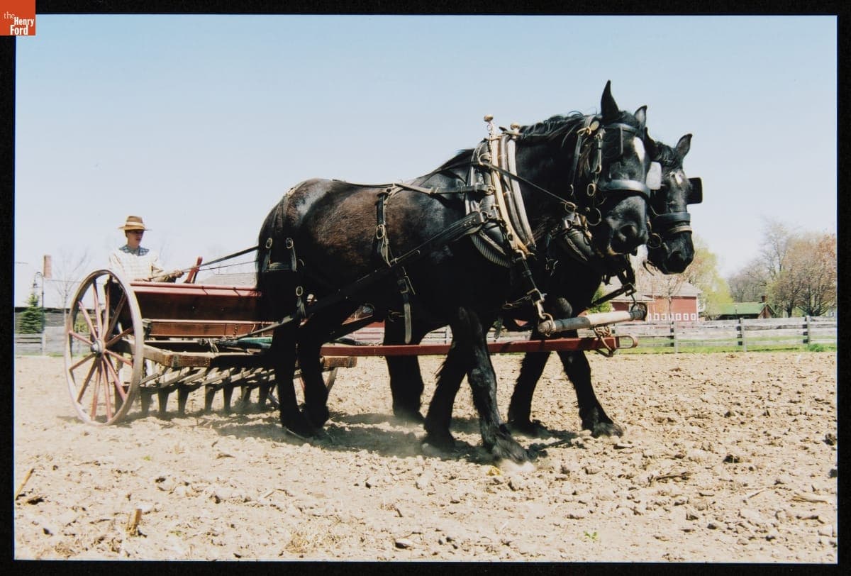 Bickford & Huffman Grain Drill at Firestone Farm in Greenfield Village, May 2005