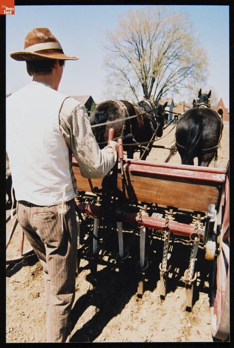 Bickford & Huffman Grain Drill at Firestone Farm in Greenfield Village, May 2005