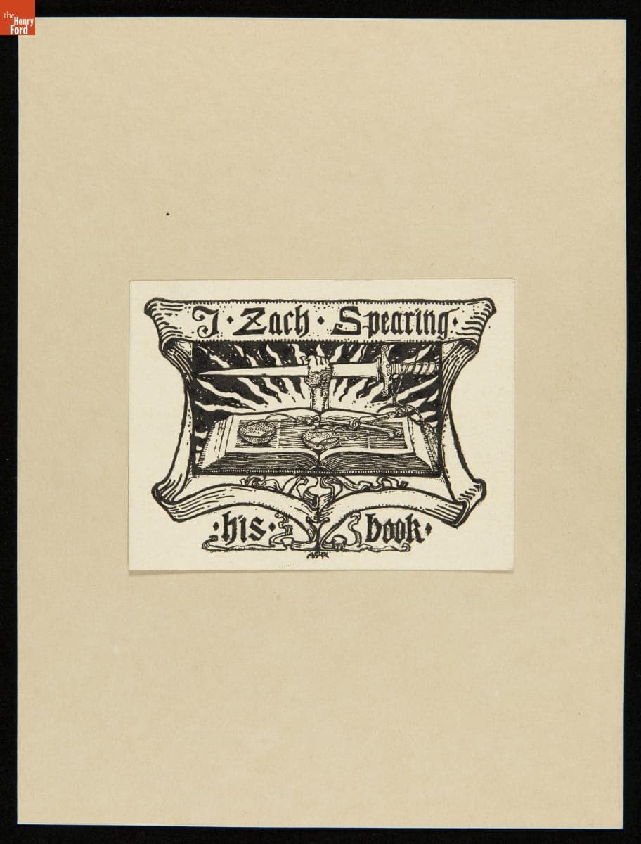 Bookplate of J. Zach Spearing, 1908-1920