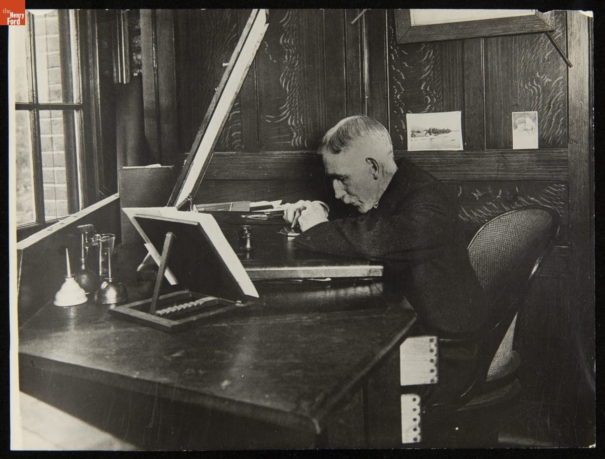 Expert Engraver at Work in the "Book Hospital" of the Congressional Library, 1909-1920