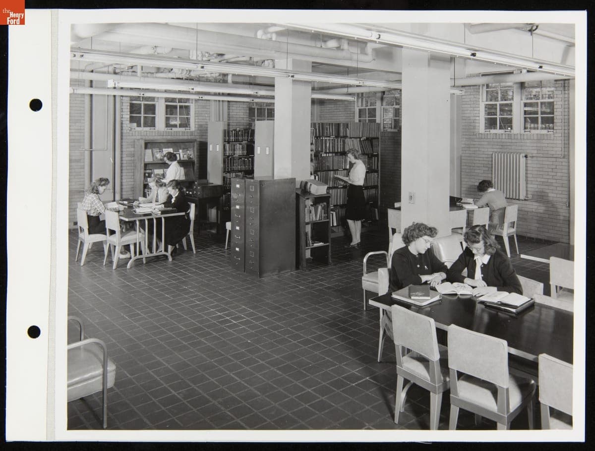 Henry Ford Hospital Nursing Students Studying in the Clara Ford Nurses Home, November 4, 1947