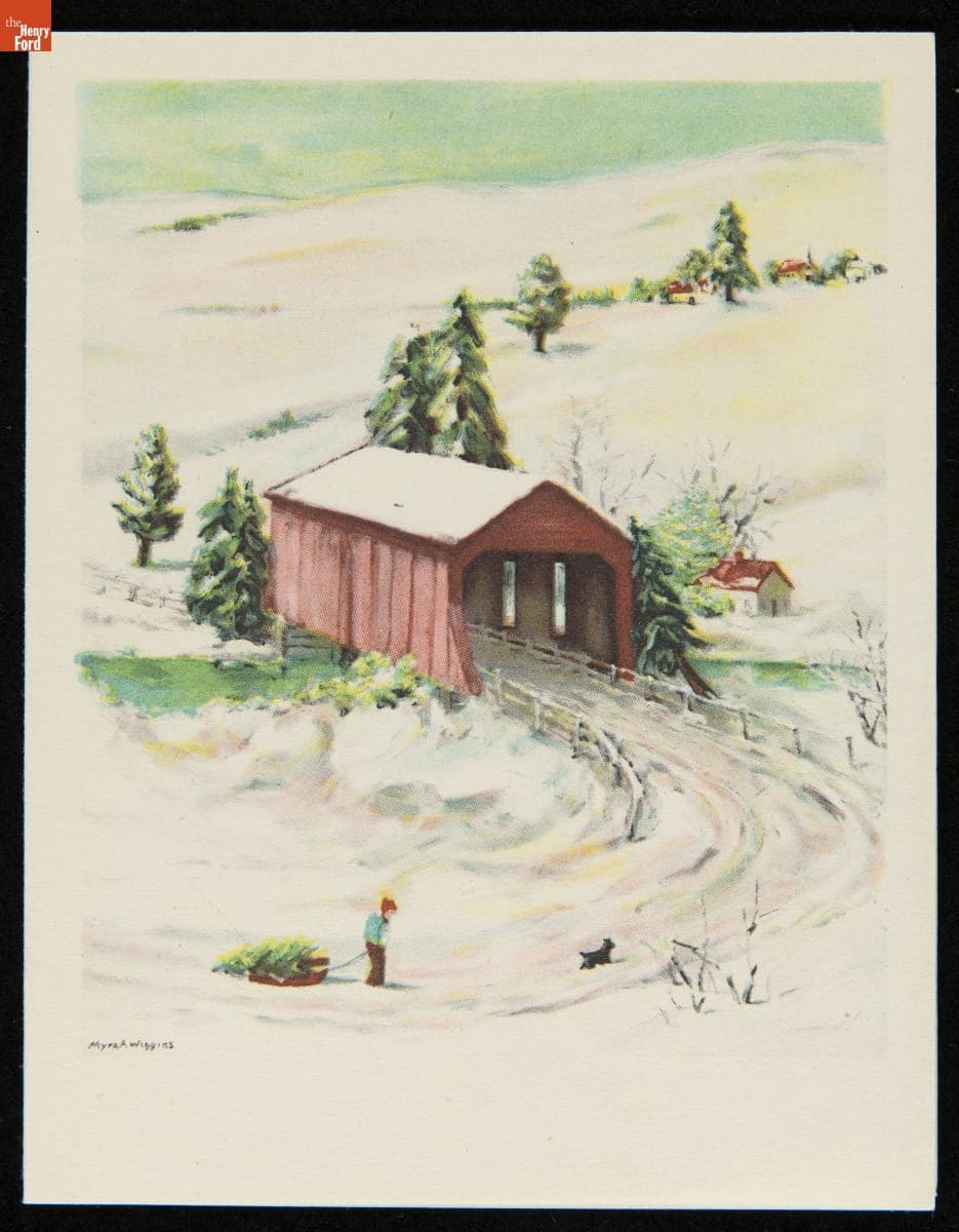 Christmas Card, "Merry Christmas and a Happy New Year," 1946
