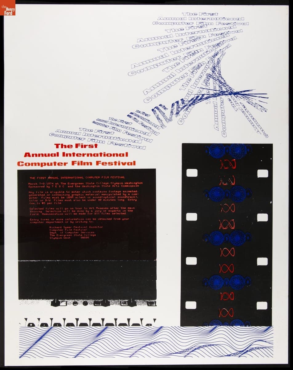 Poster, "First Annual International Computer Film Festival," 1974