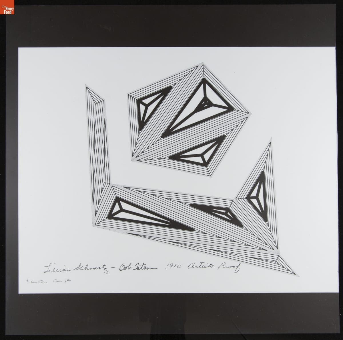 "2 Section Triangles" by Lillian F. Schwartz with Robert J. Tatem, 1970