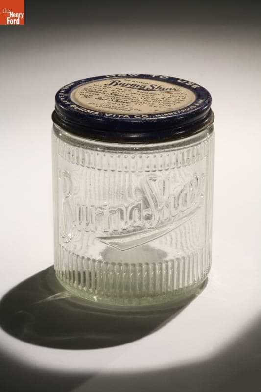 Jar for Burma-Shave, 1930-1945