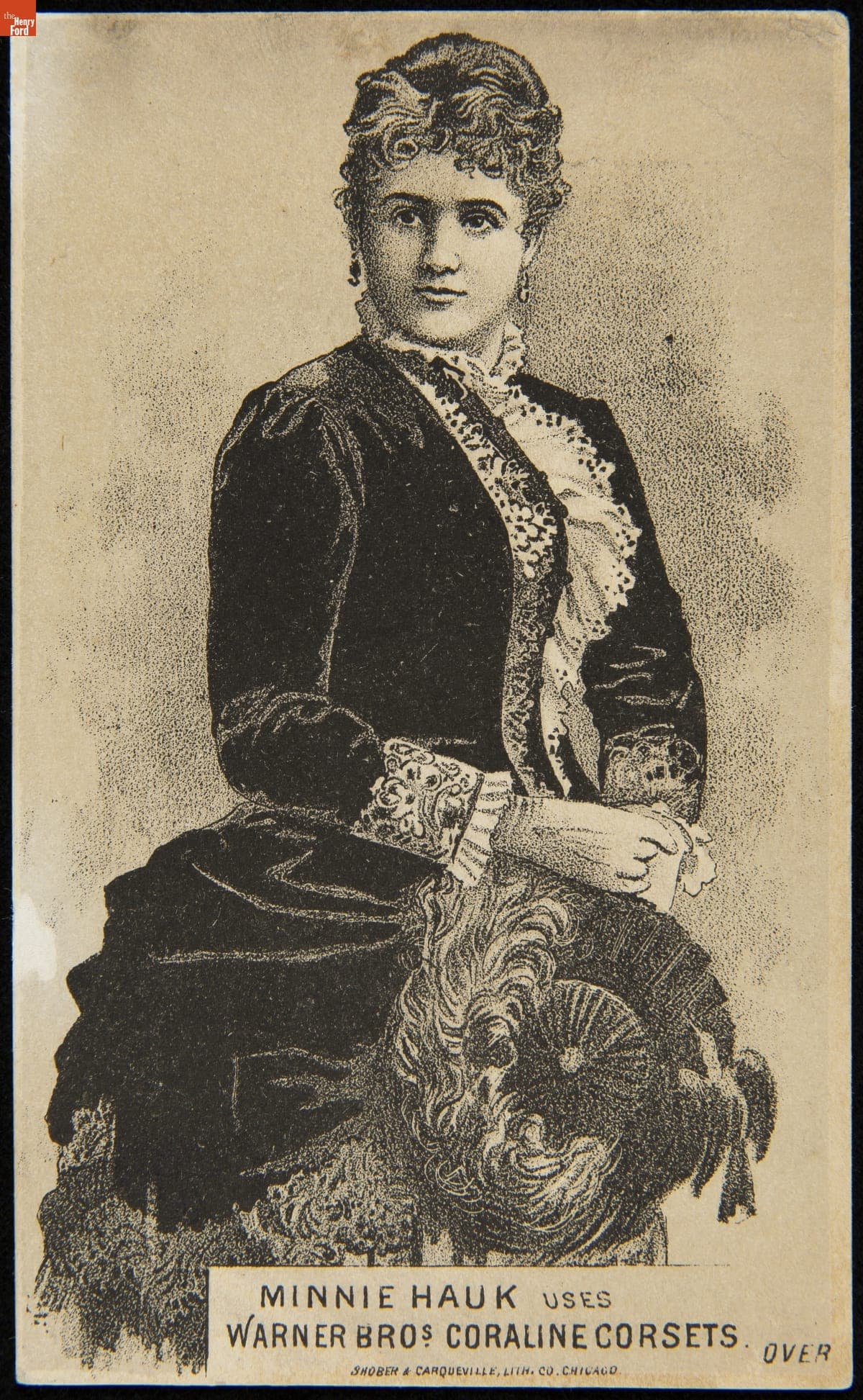 Trade Card for Warner Bros. Coraline Corset, Warner Brothers, 1880-1900