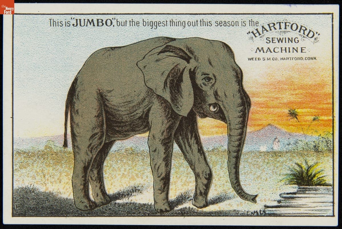 Trade Card for the Hartford Sewing Machine, Weed Sewing Machine Co., 1882-1890