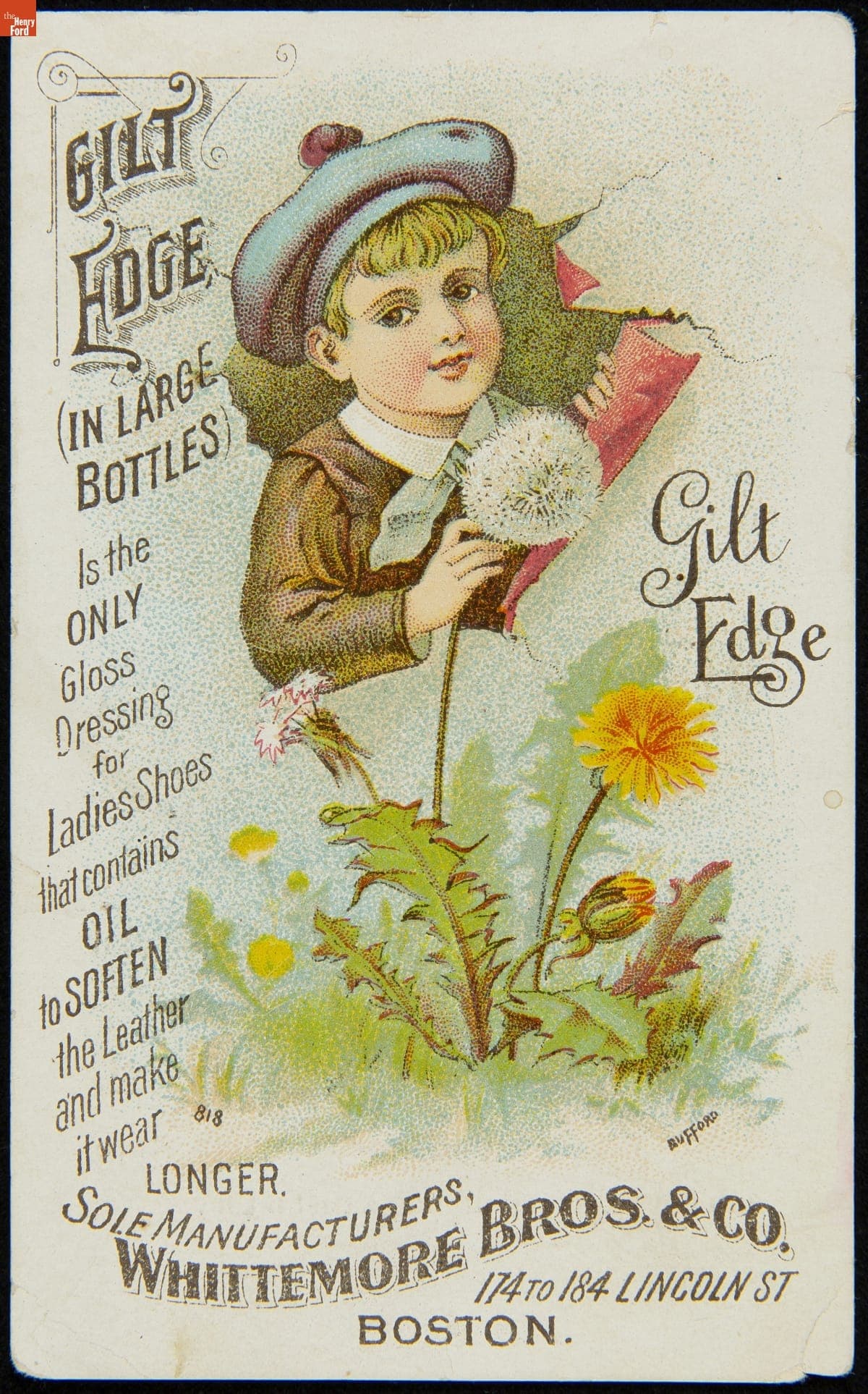 Trade Card for Shoes and Polish, Whittemore Bros. & Co., 1880-1900