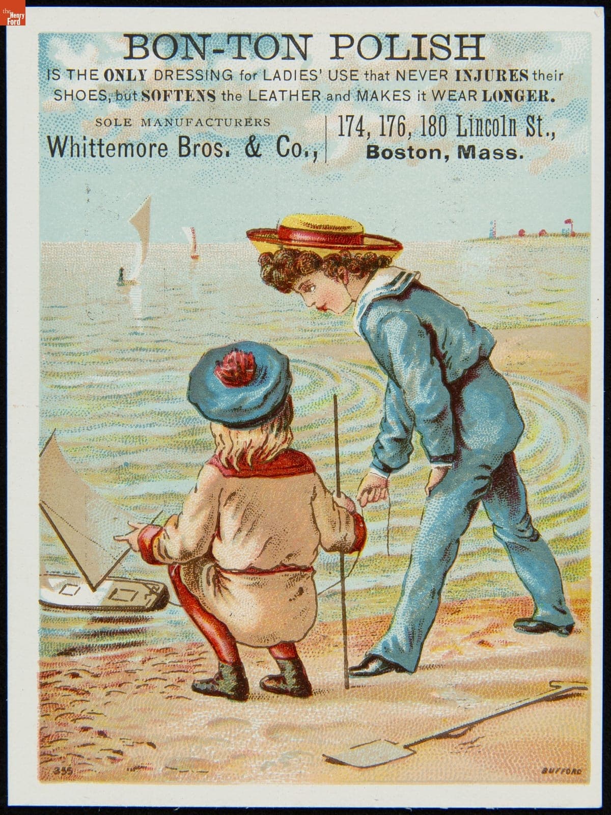 Trade Card for Bon-Ton Shoe Polish, Whittemore Bros. & Co., 1880-1900
