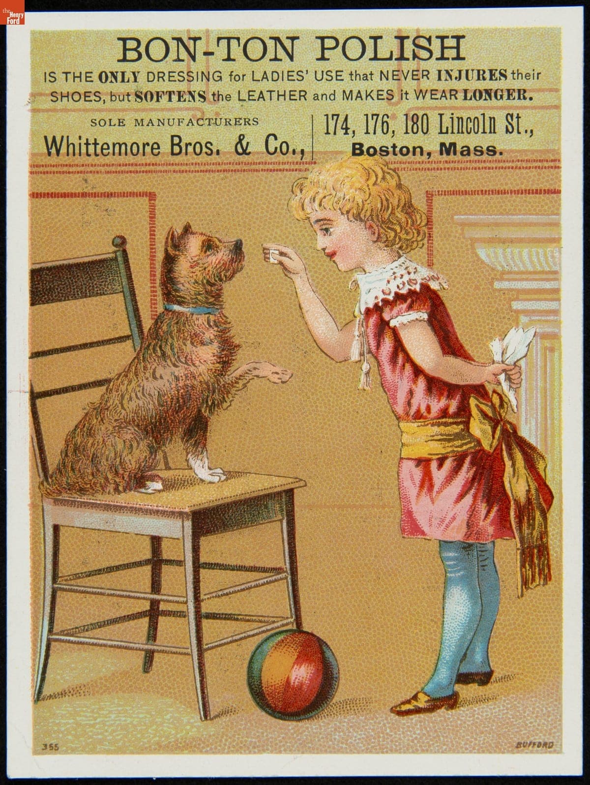 Trade Card for Bon-Ton Shoe Polish, Whittemore Bros. & Co., 1880-1900