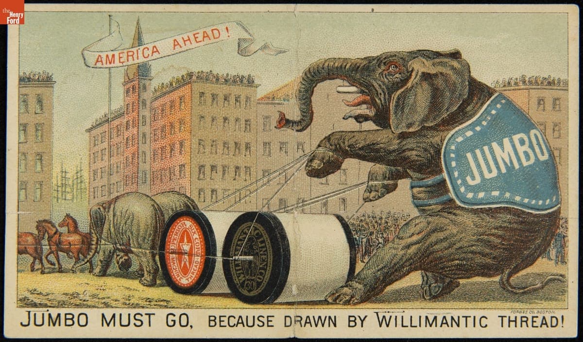 Trade Card for Spool Cotton, Willimantic Linen Co., 1882-1885