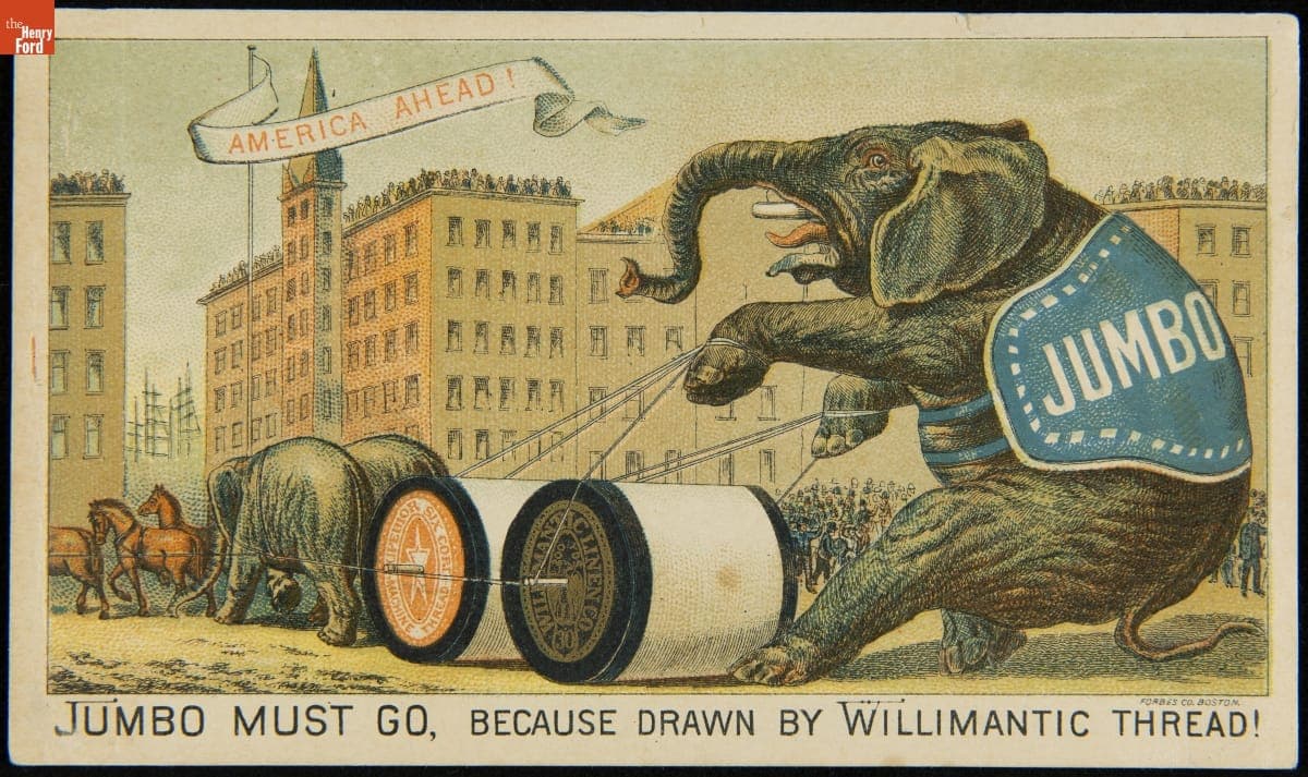 Trade Card for Spool Cotton, Willimantic Linen Co., 1882-1885
