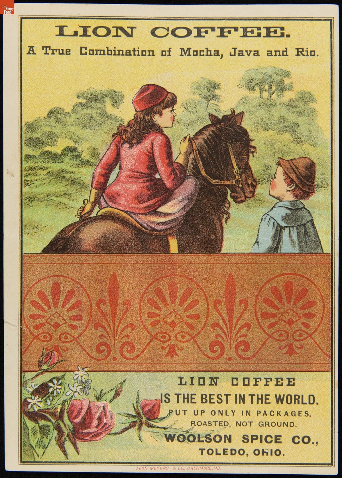 Trade Card for Lion Coffee, Woolson Spice Co., 1882-1900