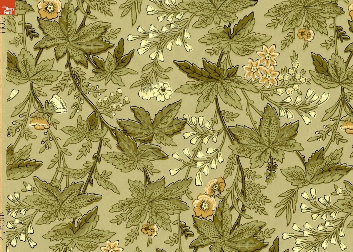 Foliation Wallpaper, 1880-1895