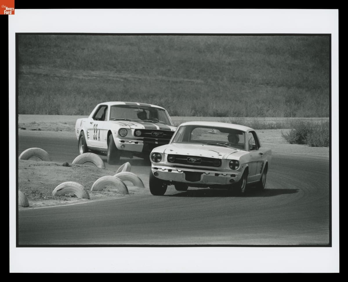 Ford Mustangs in the Riverside Trans Am Race, September 1966