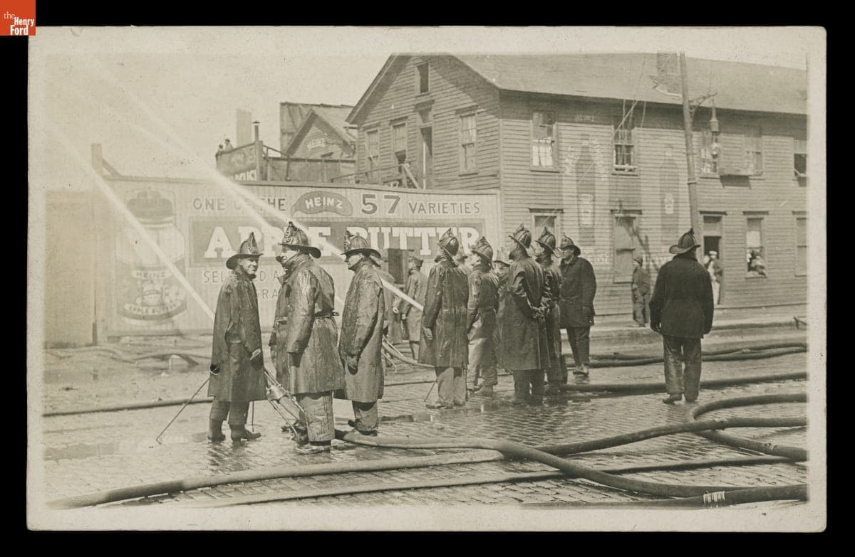 Firefighters at the Scene of the H.J. Heinz Chicago Branch House Fire, 1911