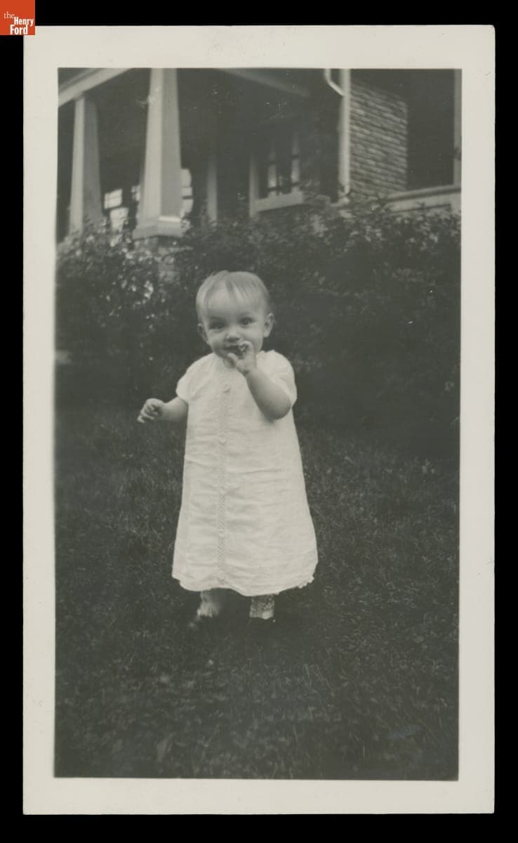 Helen and Leon Gardner's Daughter, Esther, at Their Home on Harding Avenue, Detroit, Michigan, 1925