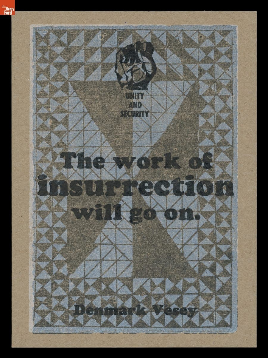 Letterpress Print, "The Work of Insurrection Will Go On. Denmark Vesey," 2021