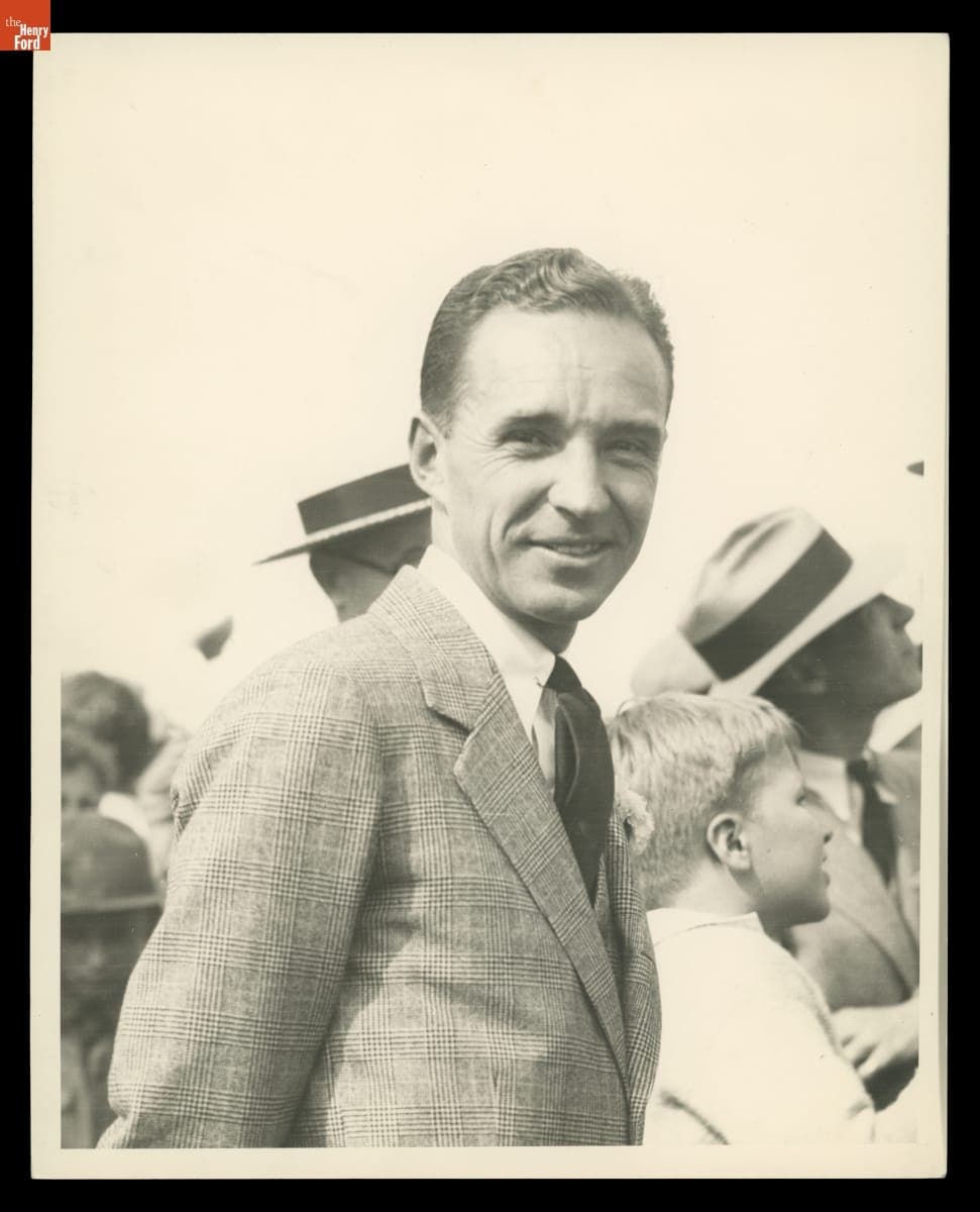 Edsel Ford and Henry Ford II at an Air Show, 1928