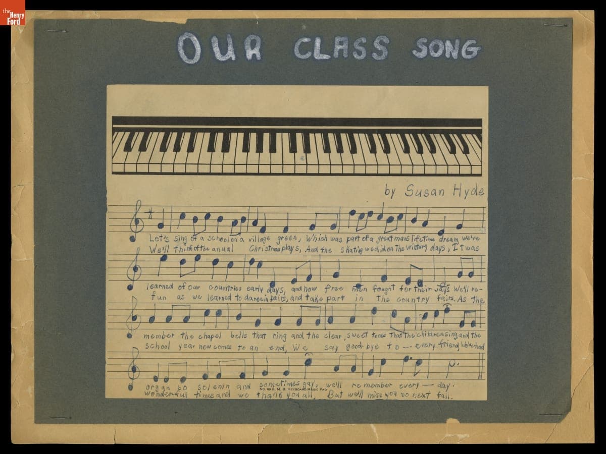 Sheet Music, "Our Class Song," 1953-1955