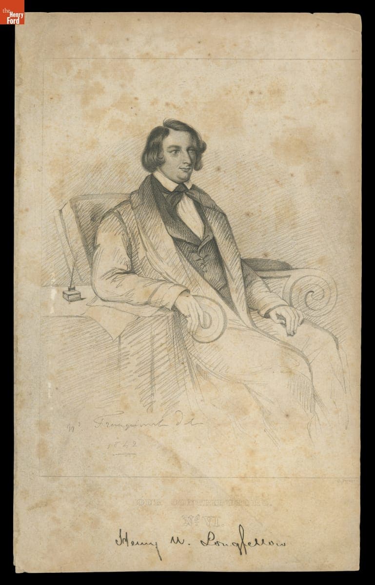 Henry Wadsworth Longfellow Seated in Chair, 1825-1835