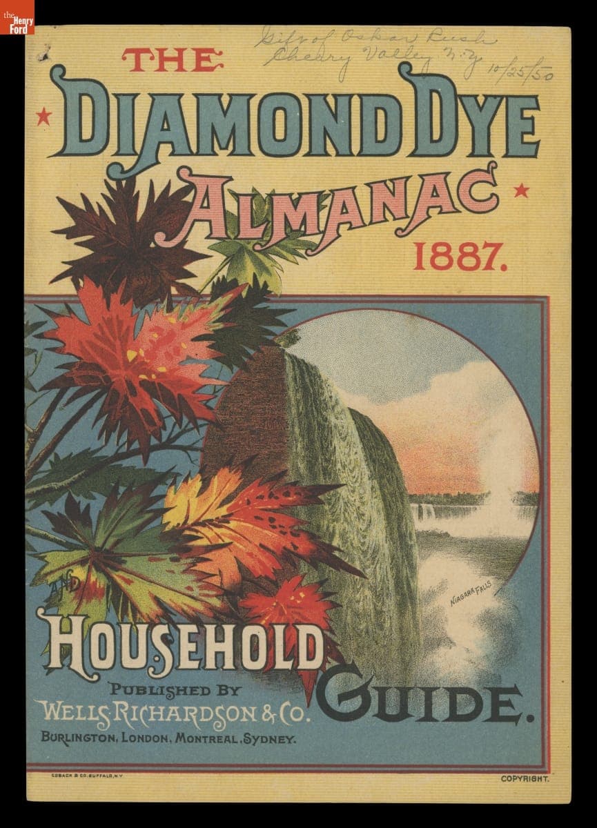 The Diamond Dye Almanac, Wells, Richardson & Co. Household Guide, 1887