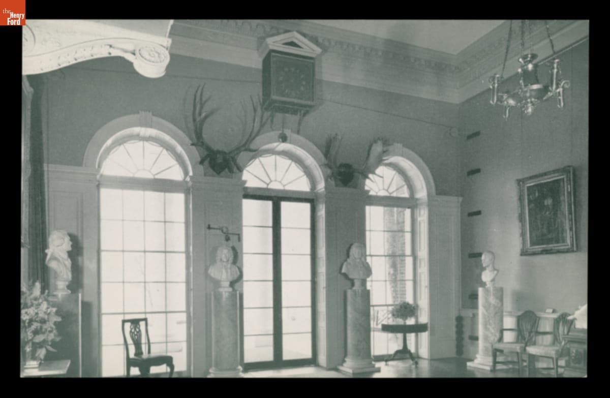 Monticello: The Home of Thomas Jefferson, Charlottesville, Virginia, Entrance Hall, circa 1950