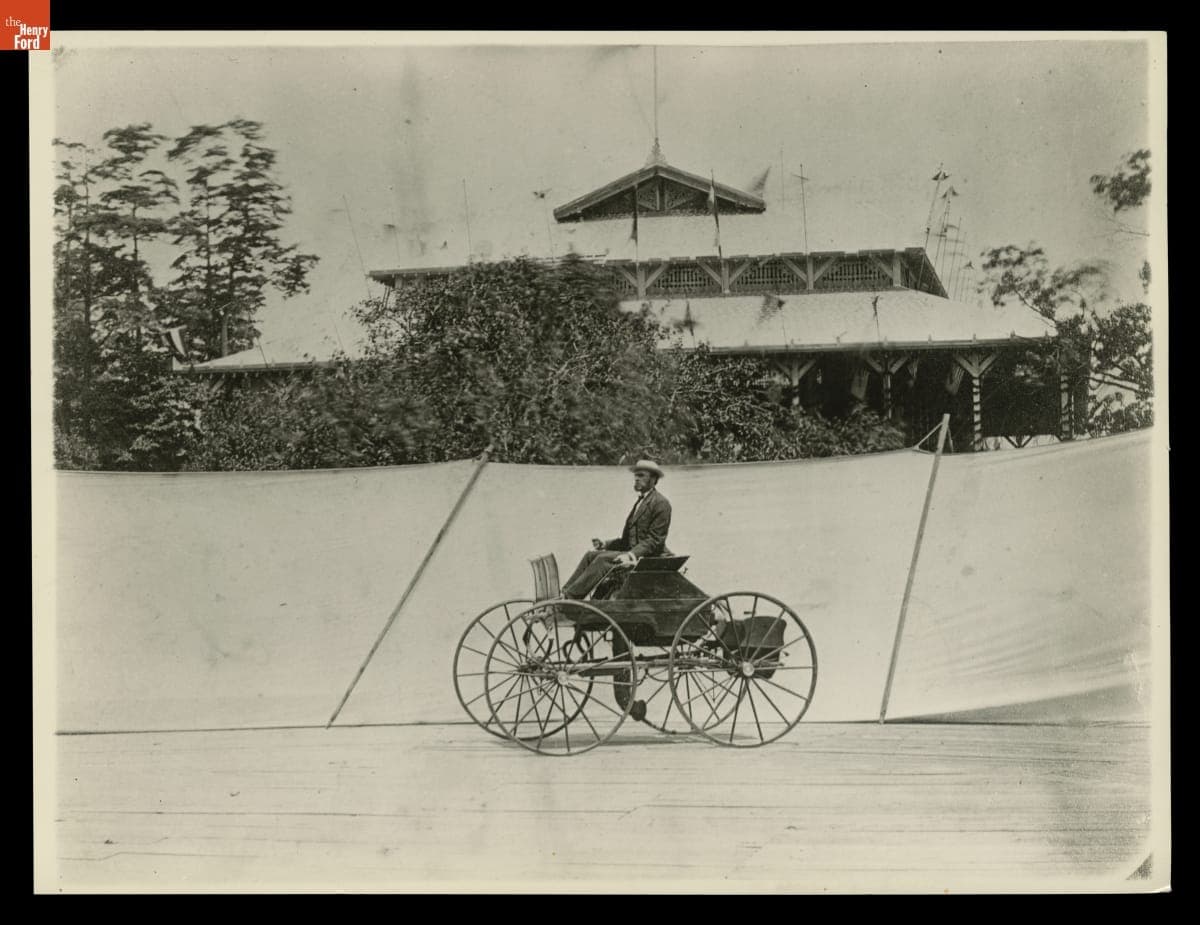 Driving a Roper Steam Carriage, circa 1863