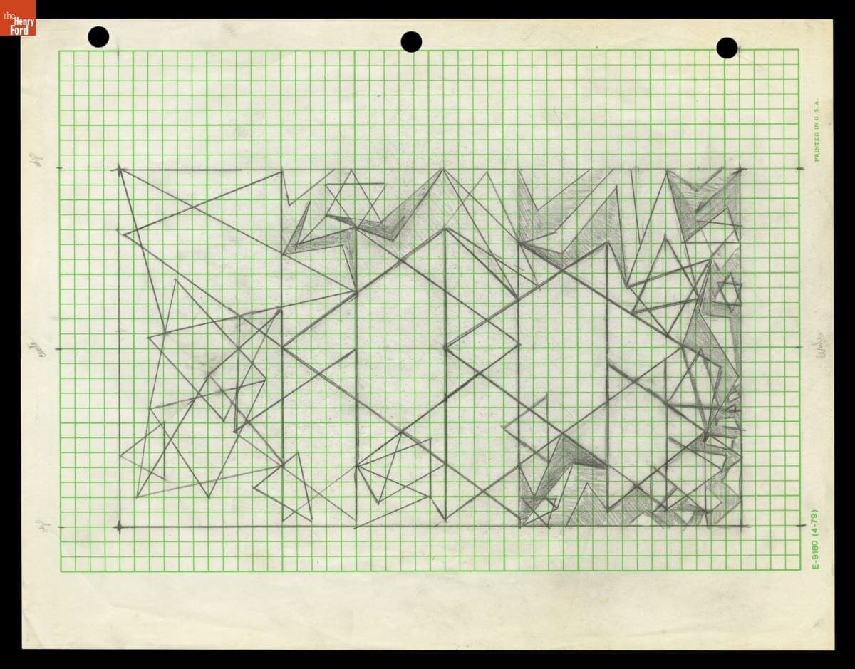 Sketch for Public Art Sculpture, "Star of David: A Living Memorial to the Holocaust," 1989